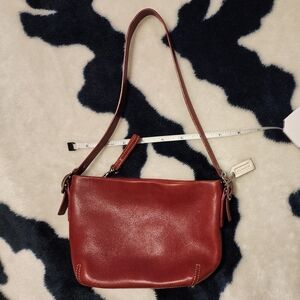 Vintage Coach Red Leather Mini Shoulder Bag